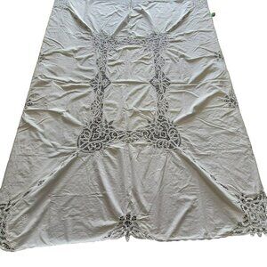 Lace Tablecloth White Cottage Core Country Farm House‎ Wedding Bridal Shower Vtg